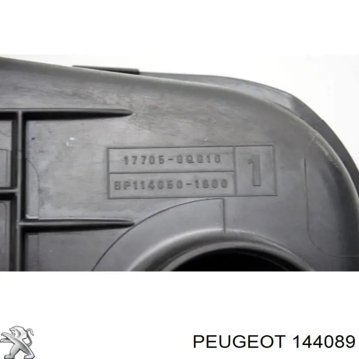 Casco de filtro de aire, parte superior 144089 Peugeot/Citroen