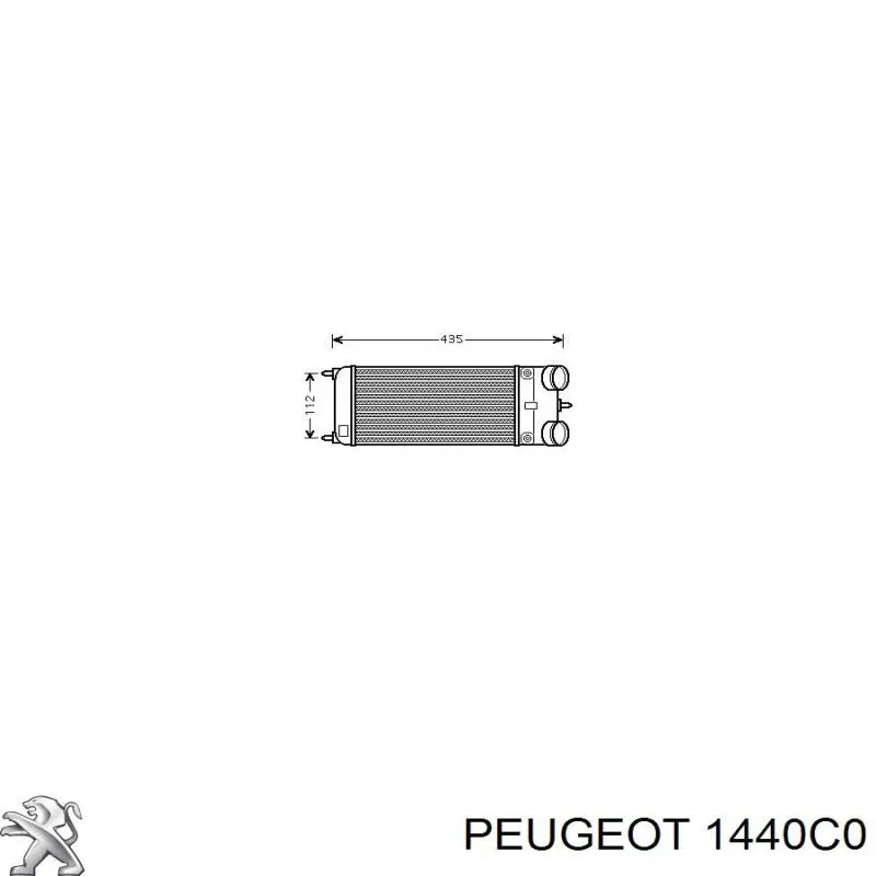 Radiador de aire de admisión 1440C0 Peugeot/Citroen