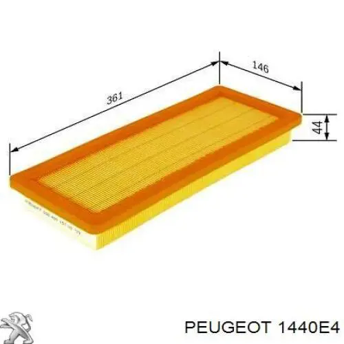 Купить 1440E4 Peugeot/Citroen Корпус воздушного фильтра, нижняя часть