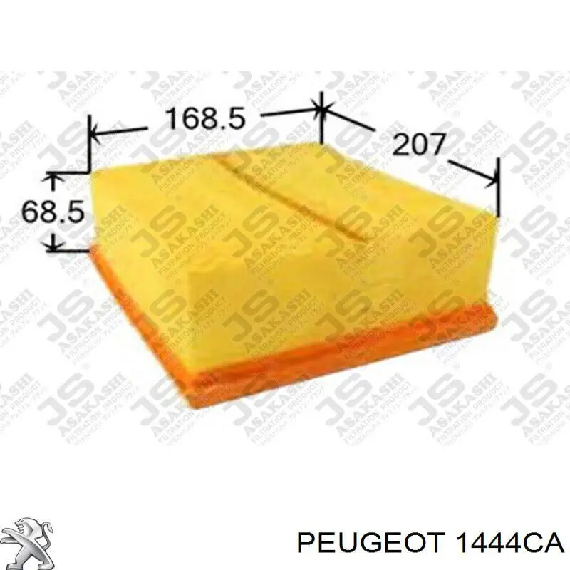 1444.CA Peugeot/Citroen воздушный фильтр