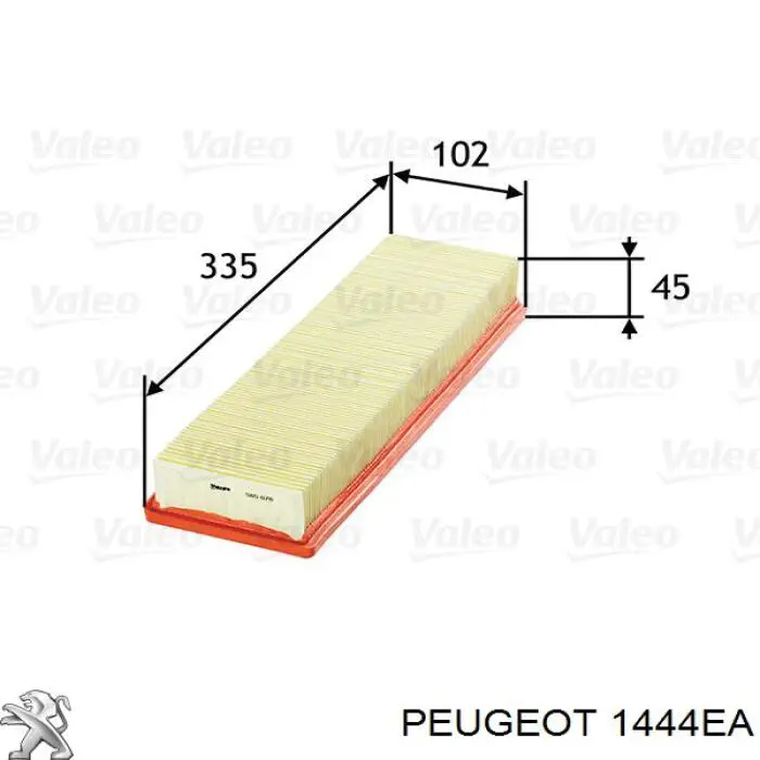 1444EA Peugeot/Citroen воздушный фильтр