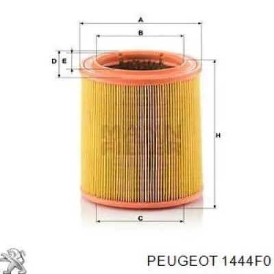 Воздушный фильтр 1444F0 Peugeot/Citroen