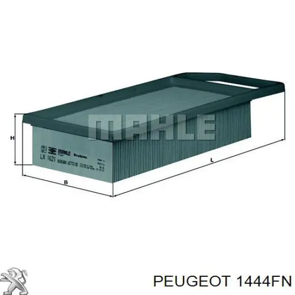 Filtro de aire 1444FN Peugeot/Citroen