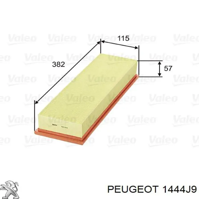1444J9 Peugeot/Citroen воздушный фильтр
