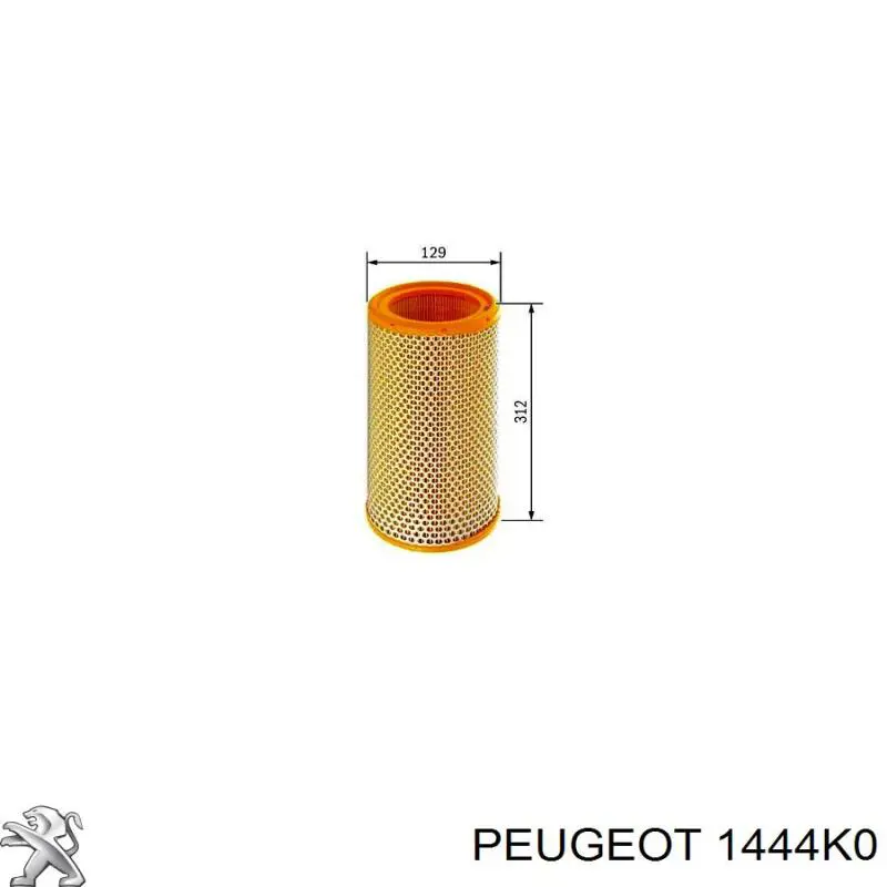 Filtro de aire 1444K0 Peugeot/Citroen