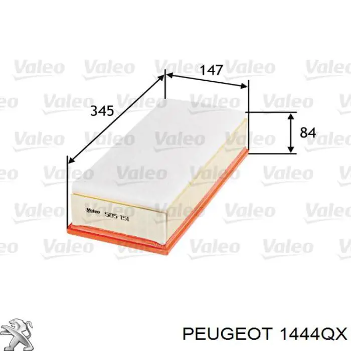Элемент воздушного фильтра Peugeot/Citroen 1444QX цена, от 6.66 USD