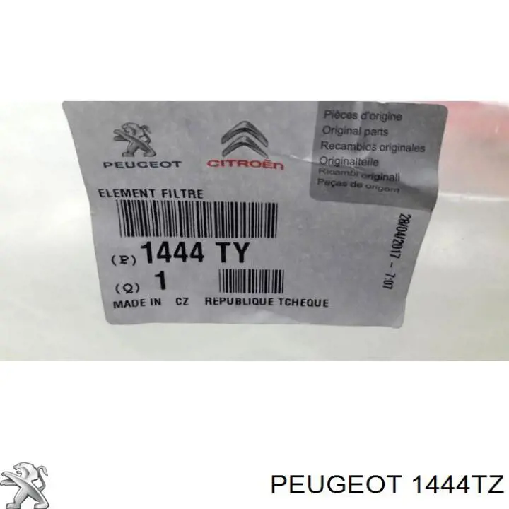Купить 1444TZ Peugeot/Citroen Автомобильный фильтр воздуха