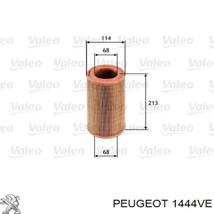 1444VE Peugeot/Citroen воздушный фильтр