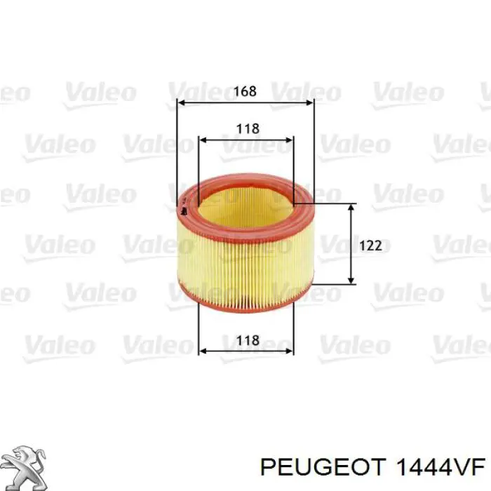 Filtro de aire 1444VF Peugeot/Citroen