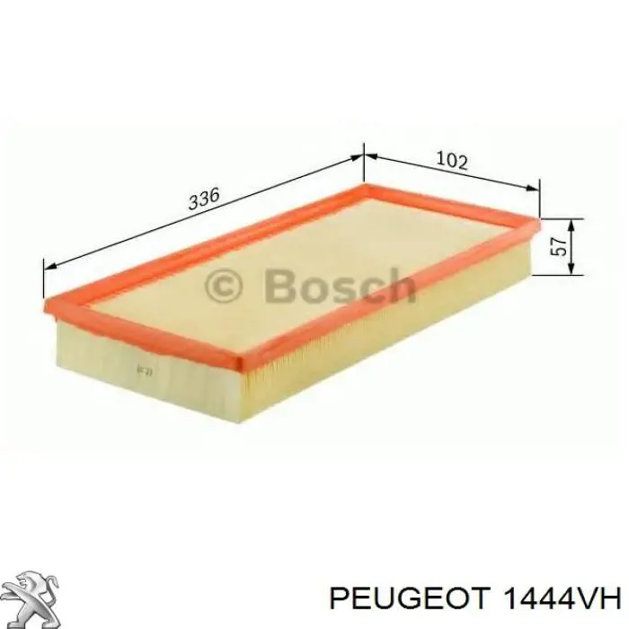 Фильтр воздушный Peugeot/Citroen 1444VH