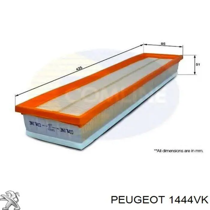 Купить 1444VK Peugeot/Citroen Автомобильный фильтр воздуха