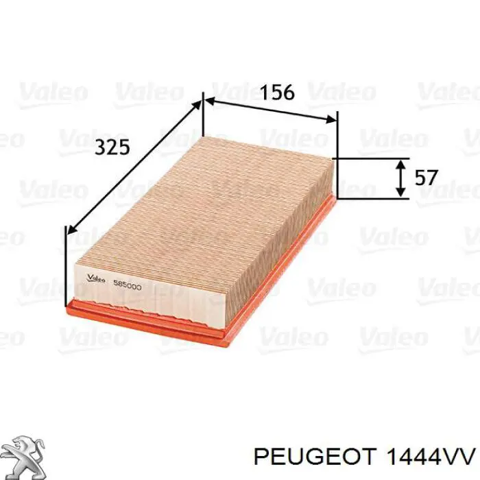 Элемент воздушного фильтра Peugeot/Citroen 1444VV цена, от 6.75 USD