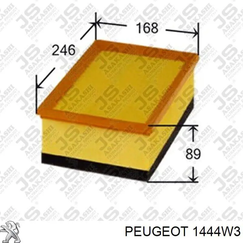 1444W3 Peugeot/Citroen воздушный фильтр