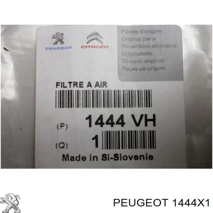 Filtro de aire 1444X1 Peugeot/Citroen