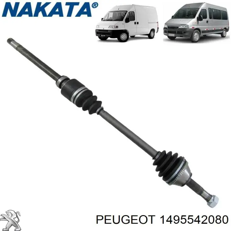 Полуось (привод) передняя правая 1495542080 Peugeot/Citroen