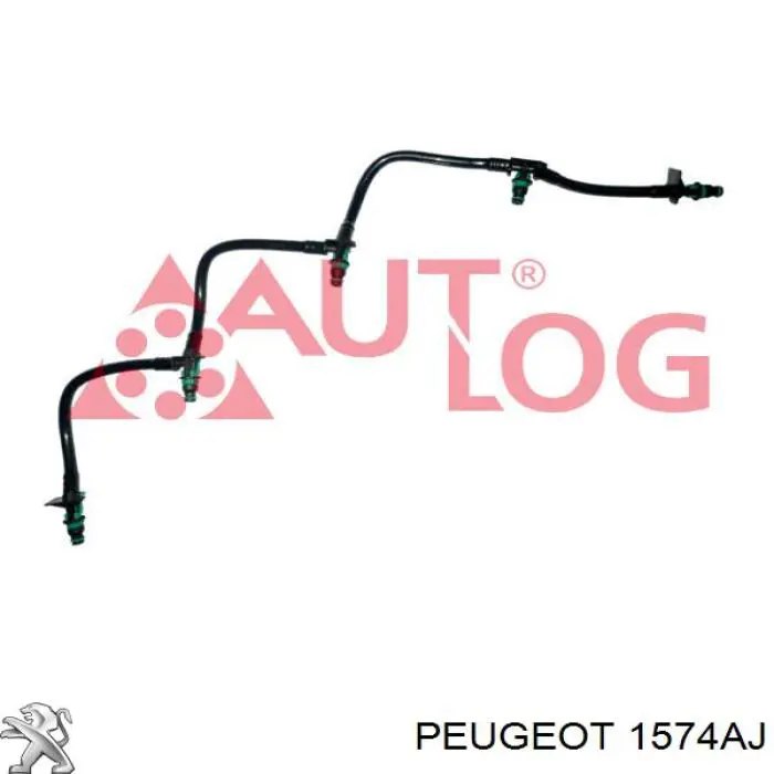 Обратная топливная трубка от форсунок Peugeot/Citroen 00001574AJ