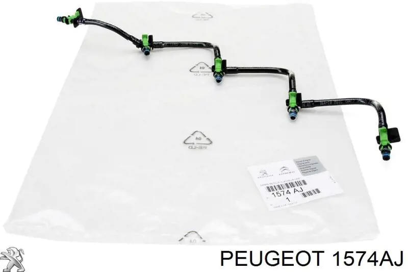 1574AJ Peugeot/Citroen tubo de combustível, inverso desde os injetores