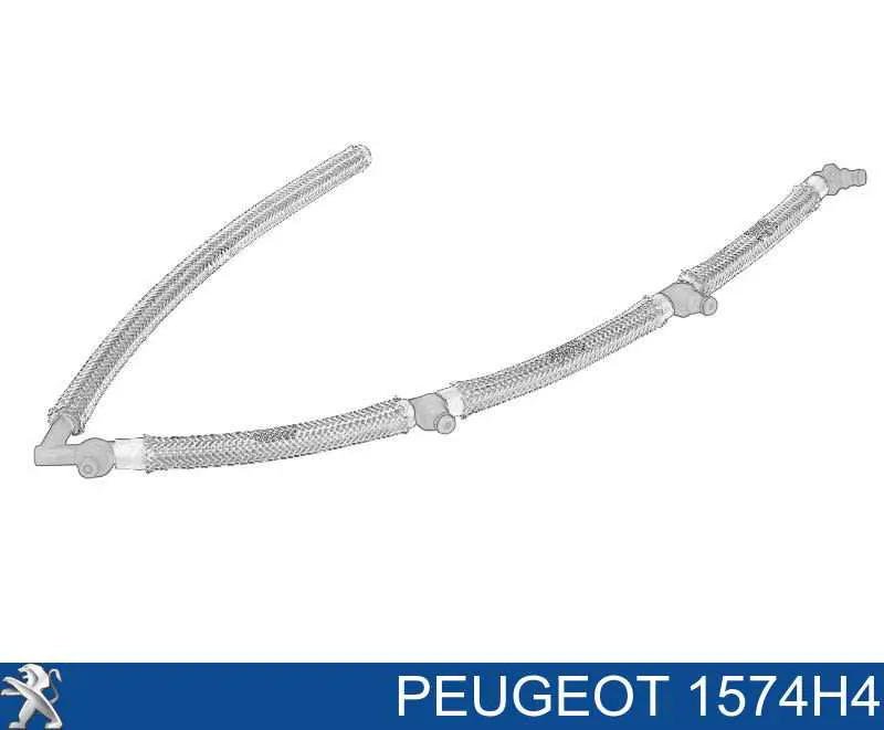 1574H4 Peugeot/Citroen tubo de combustível, inverso desde os injetores