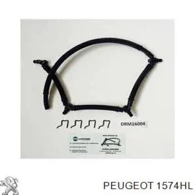 Обратная топливная трубка от форсунок Peugeot/Citroen 1574HL