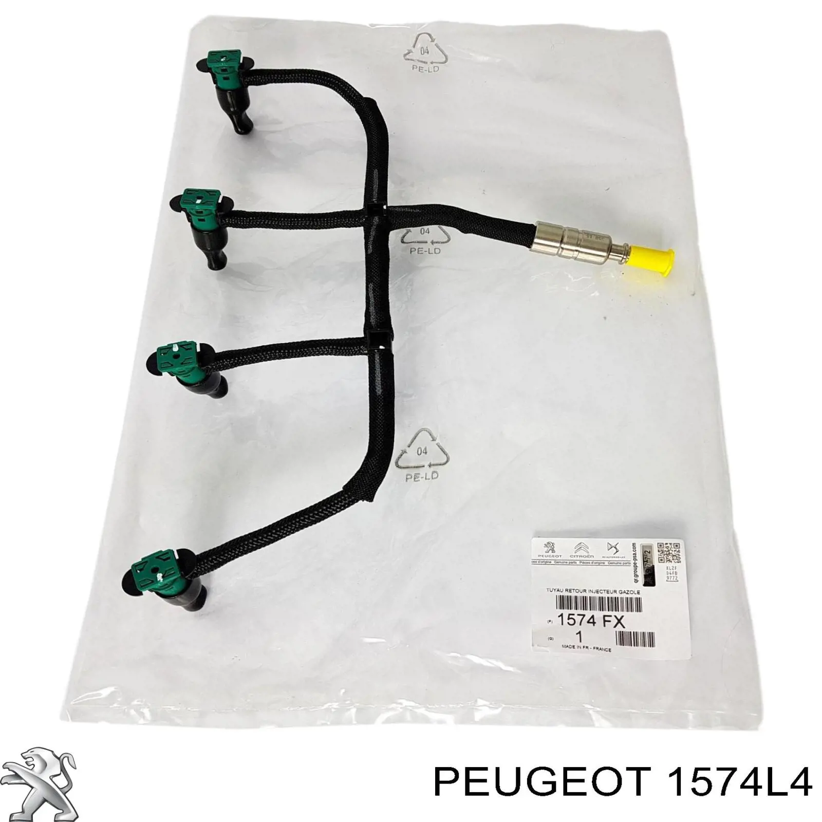 Трубка топливная, обратная от форсунок Peugeot/Citroen 1574L4 цена, от 40.85 USD