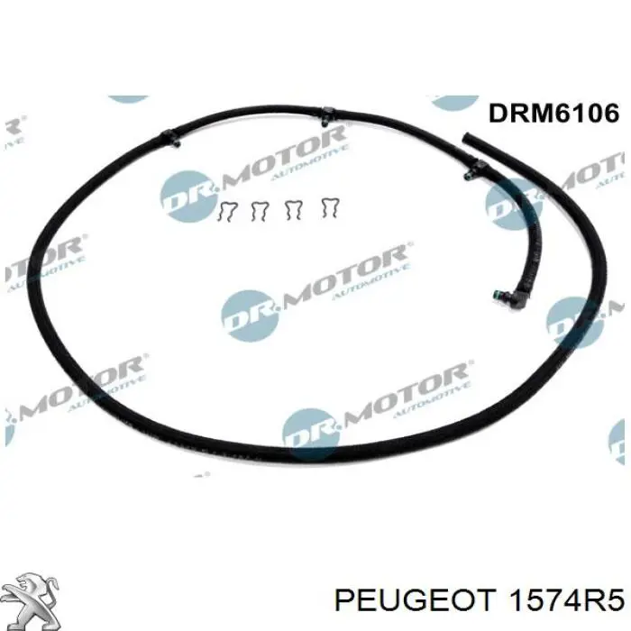 1574R5 Peugeot/Citroen tubo de combustível, inverso desde os injetores