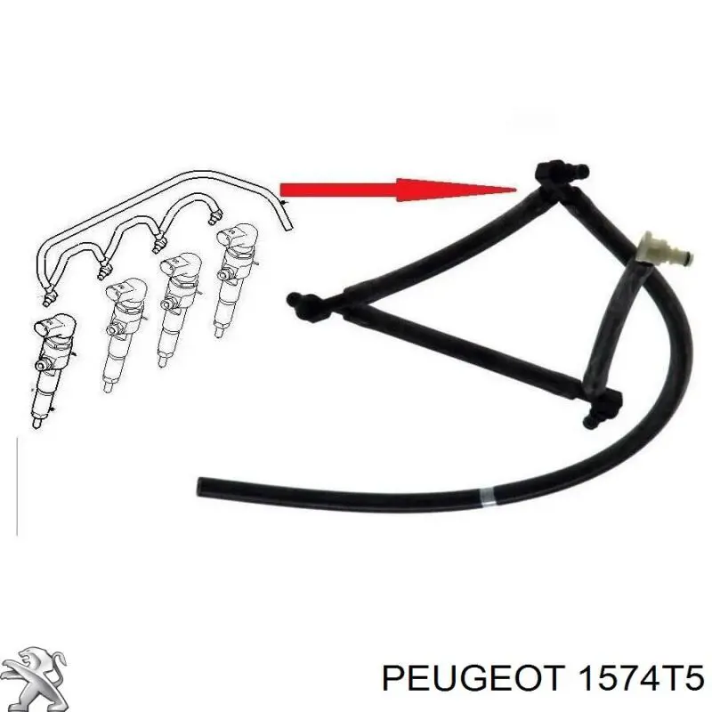 1574T5 Peugeot/Citroen Трубка топливная 