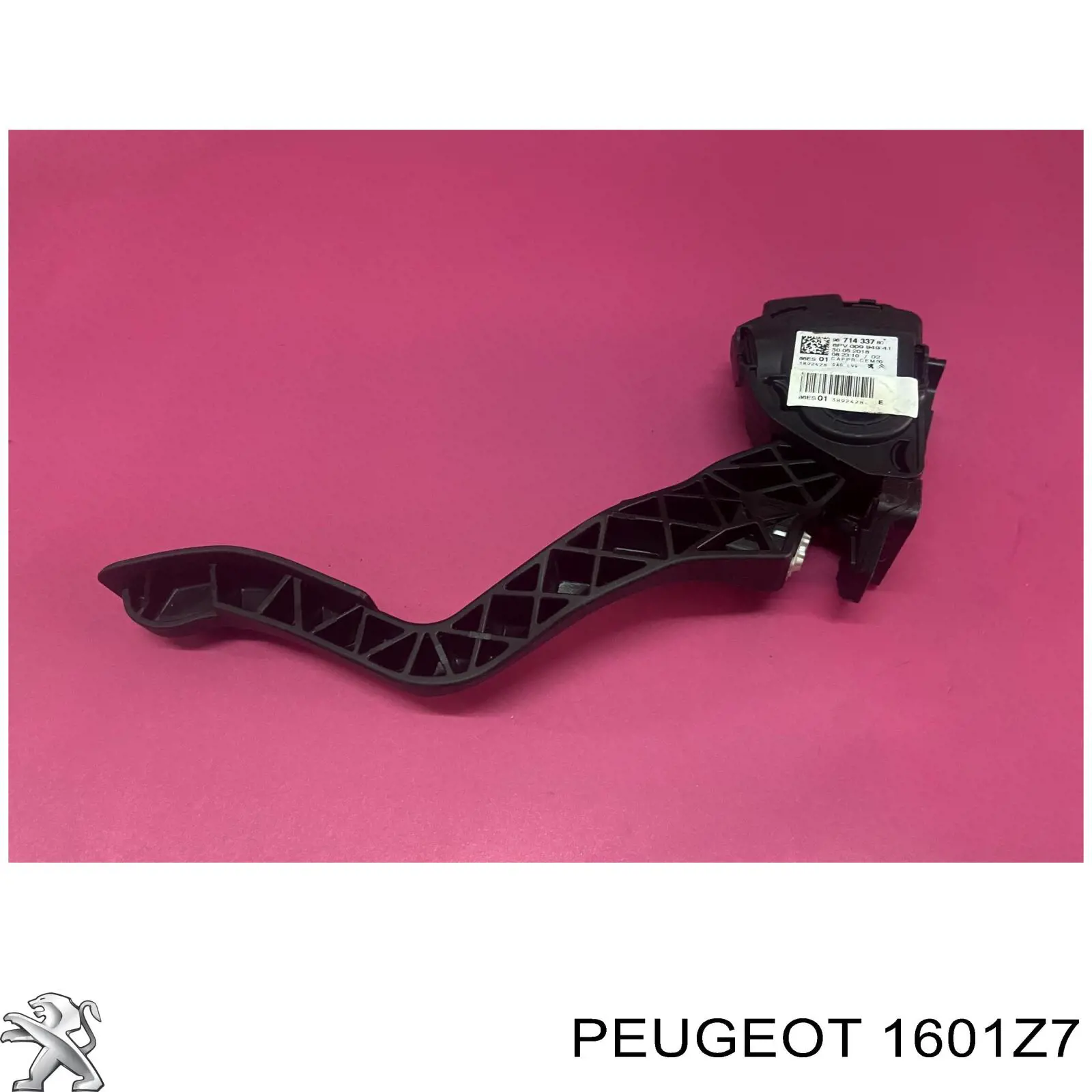Pedal de acelerador 1601Z7 Peugeot/Citroen