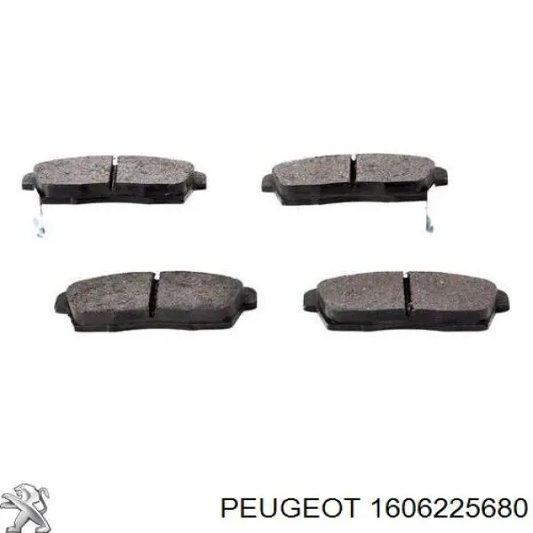 Передние тормозные колодки 1606225680 Peugeot/Citroen