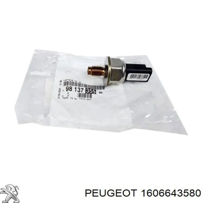 Sensor de pressão de combustível 1606643580 Peugeot/Citroen