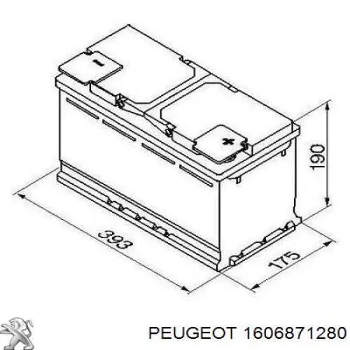 Купить 1606871280 Peugeot/Citroen Батарея аккумуляторная