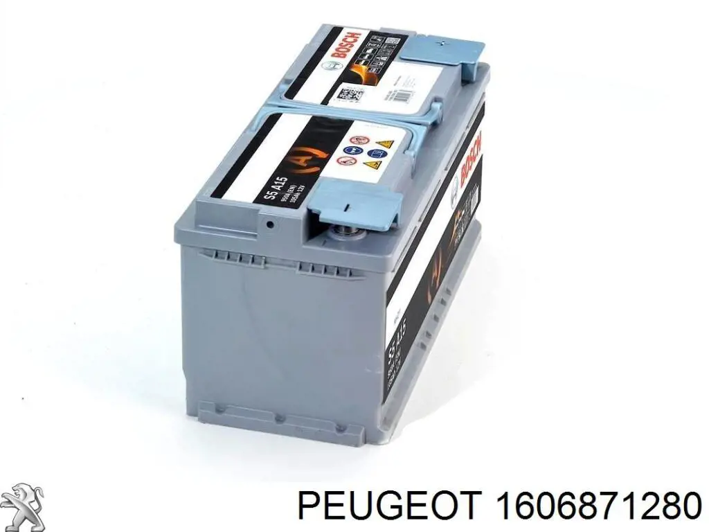 Batería de arranque 1606871280 Peugeot/Citroen