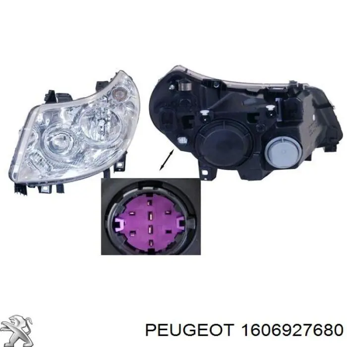 1606927680 Peugeot/Citroen фара правая
