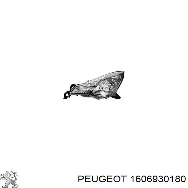 Левая фара 1606930180 Peugeot/Citroen