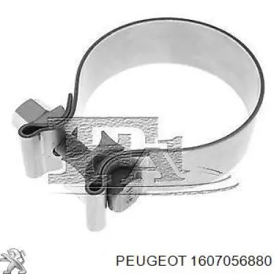 1607056880 Peugeot/Citroen хомут глушителя передний