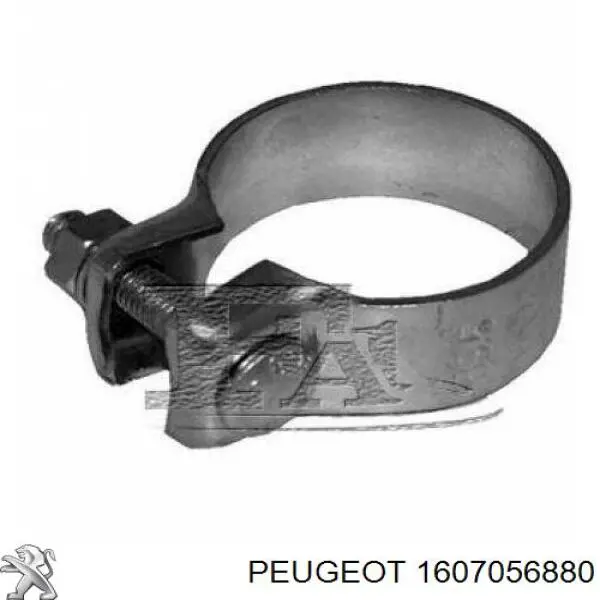 Abrazadera de silenciador delantera 1607056880 Peugeot/Citroen