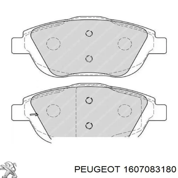 1607083180 Peugeot/Citroen колодки тормозные передние дисковые