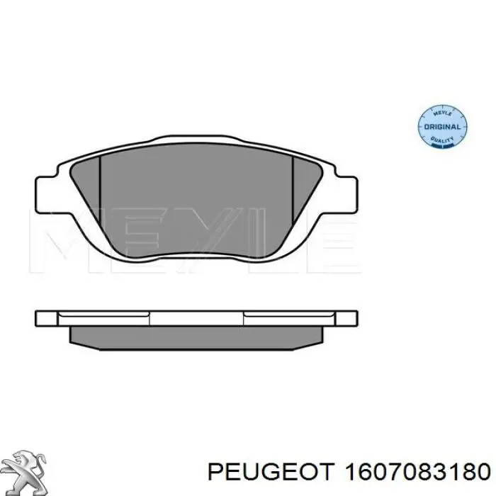 Pastillas de freno delanteras 1607083180 Peugeot/Citroen