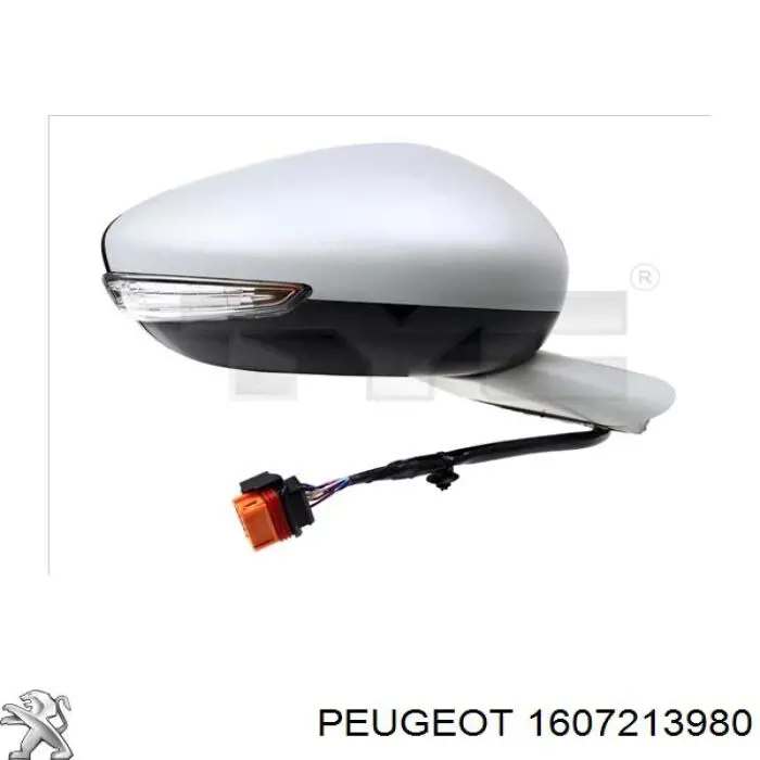 1607213980 Peugeot/Citroen Зеркальный элемент левого зеркала заднего вида