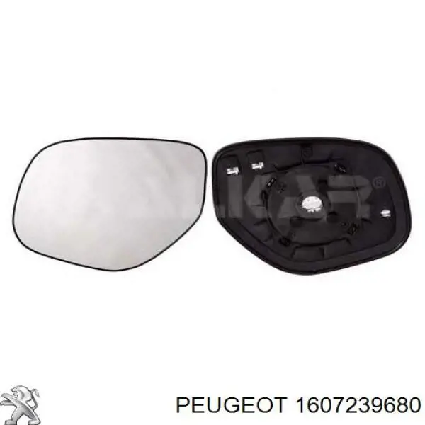 1607239680 Peugeot/Citroen зеркало заднего вида левое