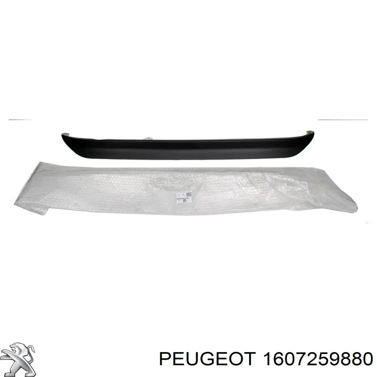 1607259880 Peugeot/Citroen placa sobreposta do pára-choque traseiro