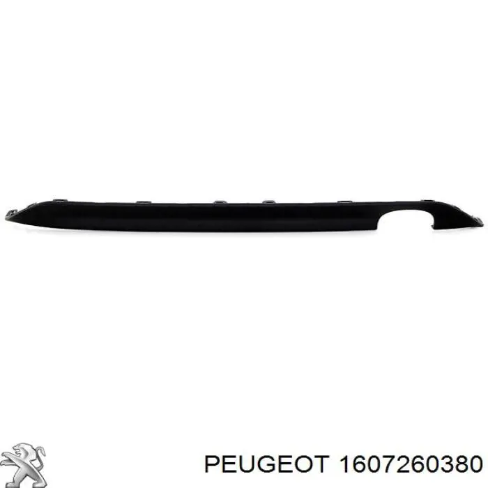 1607260380 Peugeot/Citroen placa sobreposta do pára-choque traseiro