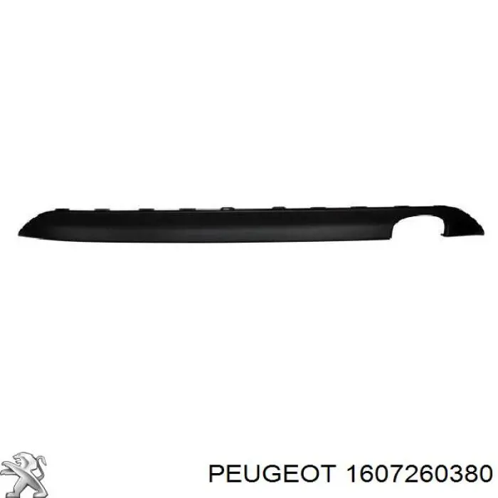 Купить 1607260380 Peugeot/Citroen Накладка бампера заднего