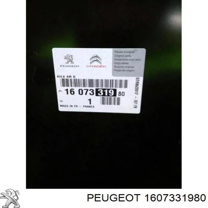 Боковая часть задняя левая Peugeot/Citroen 1607331980 цена, от 1375.06 USD