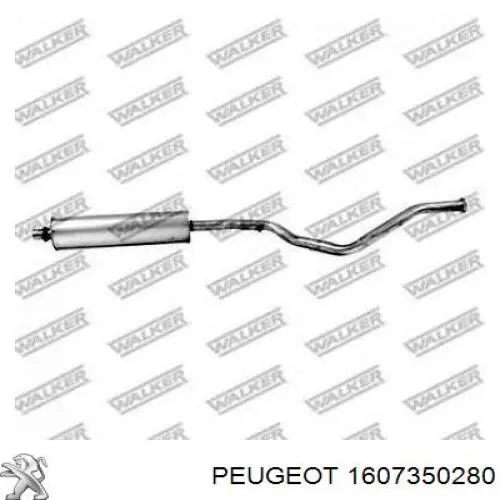 Глушитель, центральная часть Peugeot/Citroen 1607350280 цена, от 58.68 USD