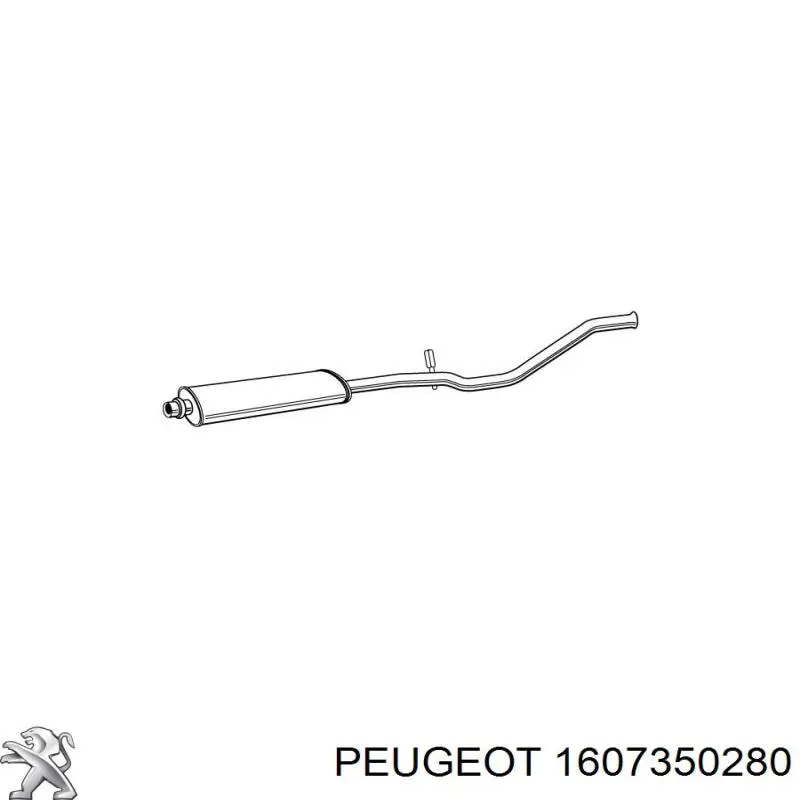 1607350280 Peugeot/Citroen Глушитель центральный