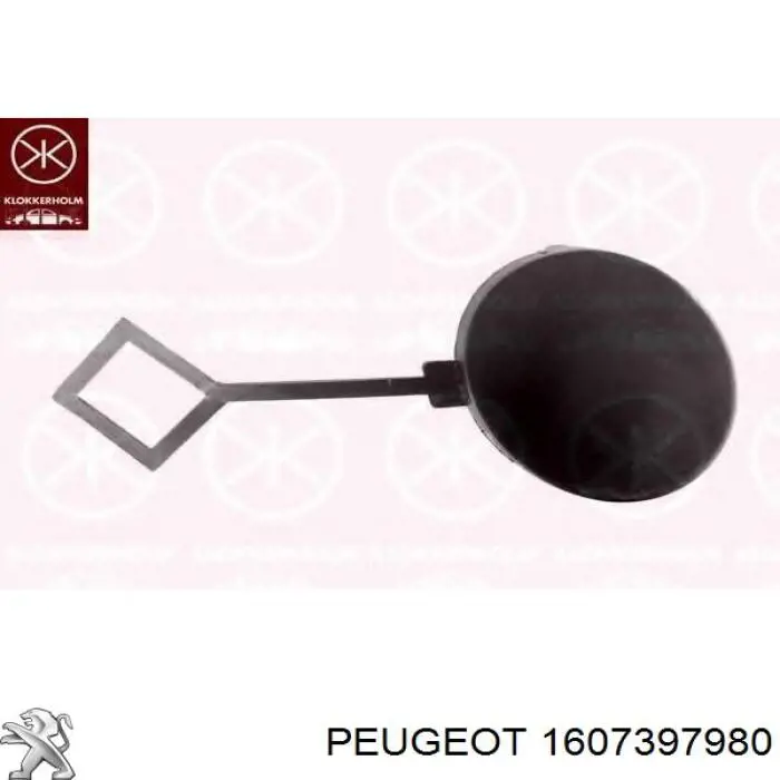Купить 1607397980 Peugeot/Citroen Заглушка буксировочного крюка