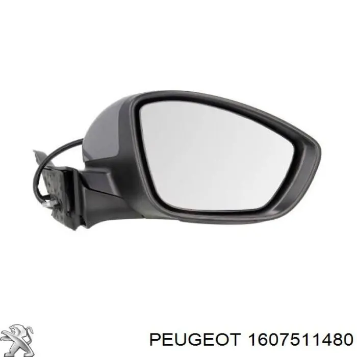 Правое боковое зеркало 1607511480 Peugeot/Citroen