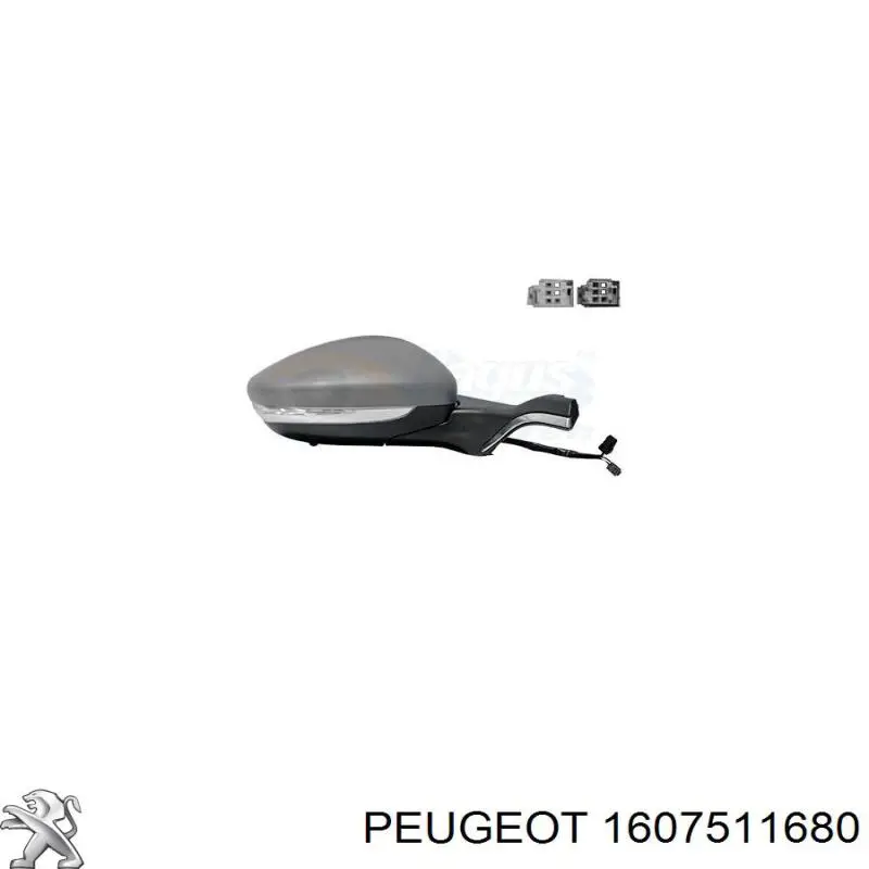 Наружное зеркало правое Peugeot/Citroen 1607511680 цена, от 111.52 USD