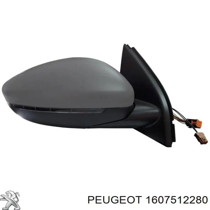 Зеркальный элемент зеркала заднего вида правого Peugeot/Citroen 1607512280
