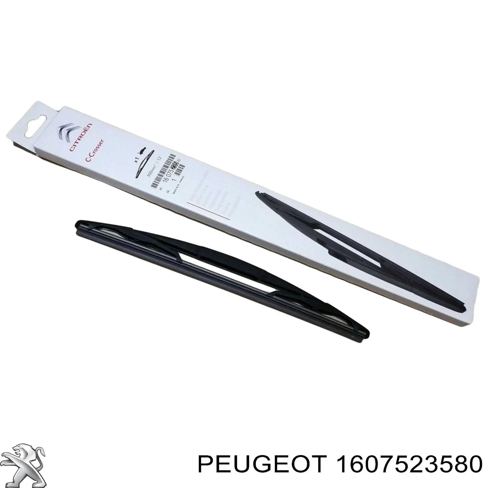 1607523580 Peugeot/Citroen limpa-pára-brisas de vidro traseiro